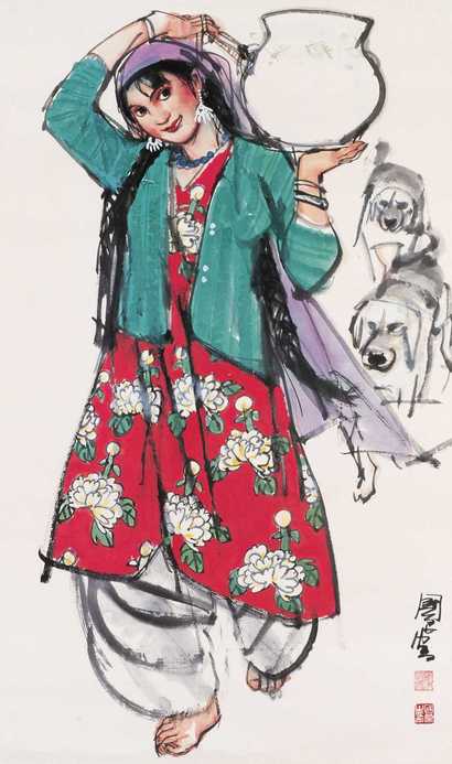 史国良 小姑娘 镜心